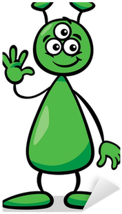 Alien Or Martian Cartoon Illustration Sticker • Pixers® - Cartoon Martian (400x400)