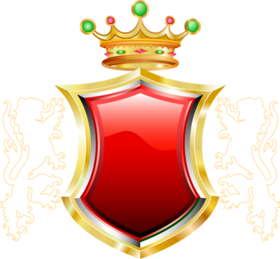 17 Psds Gold Ribbon Images - Shield (400x370)