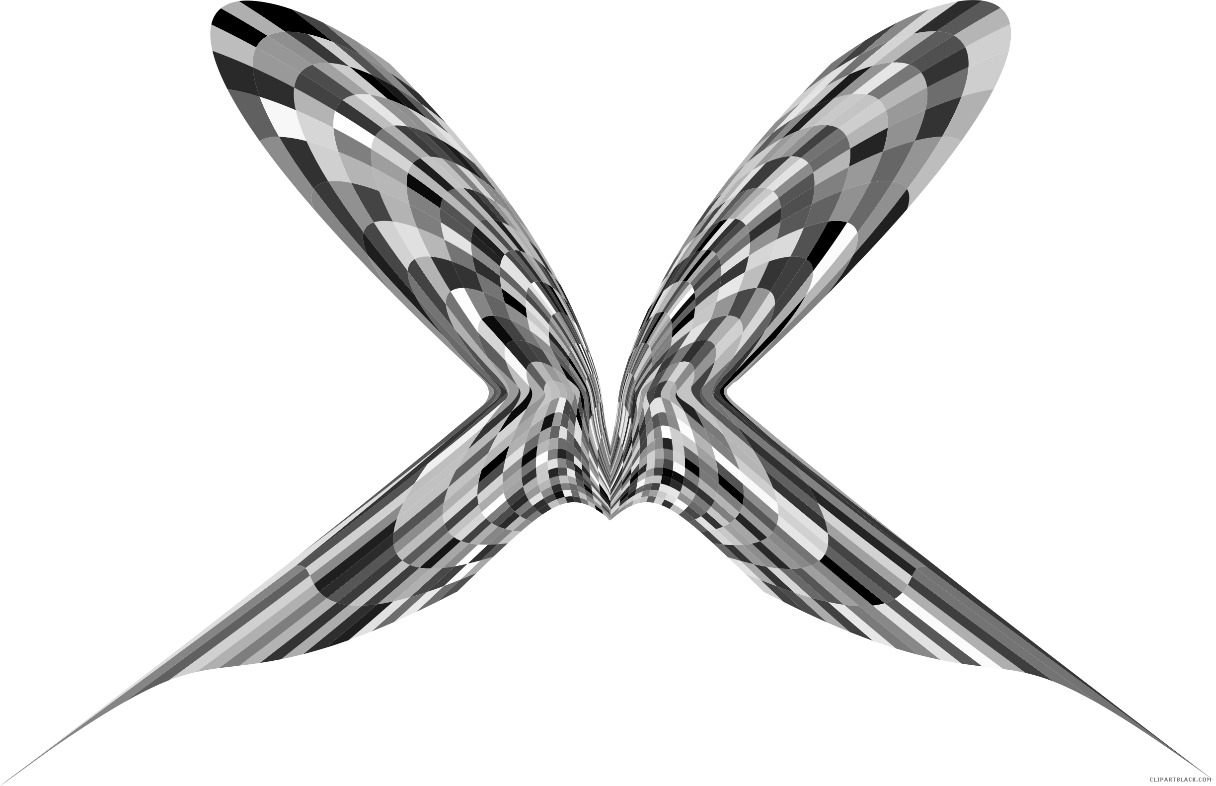 Grayscale Butterfly Animal Free Black White Clipart - Portable Network Graphics (2448x1582)