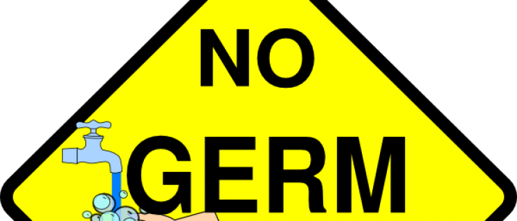 Sick Clipart Germ - No Germs Clipart (747x320)