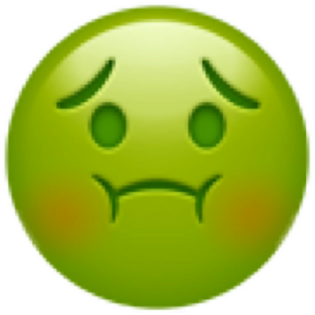 Out Sick Clipart Download - Sick Emoji (1024x1024)