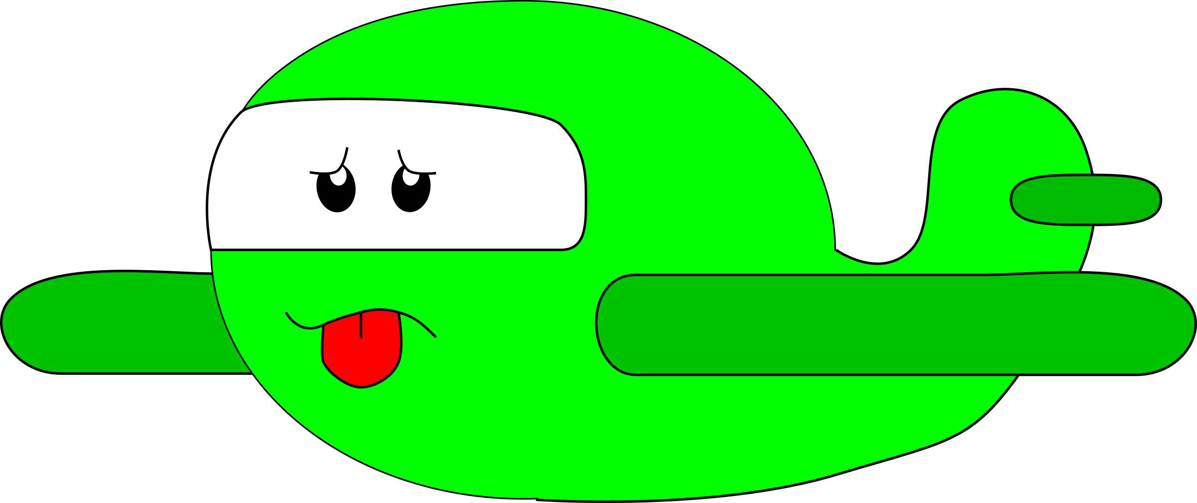 Pin Sick Clip Art - Happy Airplane Clipart (2400x1009)