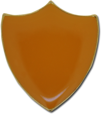 Plain Shield Enamelled Shield Badge - Caramel Color (572x541)