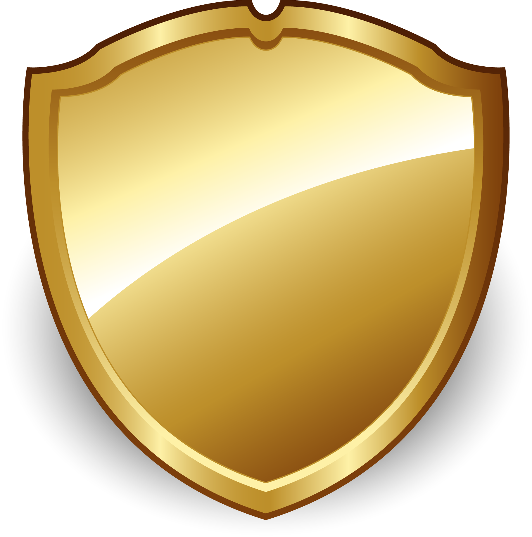 Shield Euclidean Vector Icon - Gold Badge Vector Png (1820x1837)