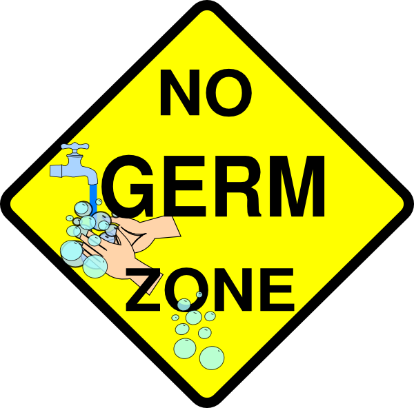 Germs Clipart - Clipart Kid - Safety Signs In School (600x592)