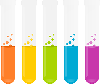 Test Tubes Reagents Chemistry Experiment L - Test Tubes Clipart (407x340)