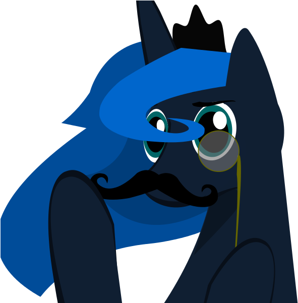 Bo2 Princess Luna Mustache Disguise Emblem By Thatbronyluminous - Princess Luna Mustache (600x600)