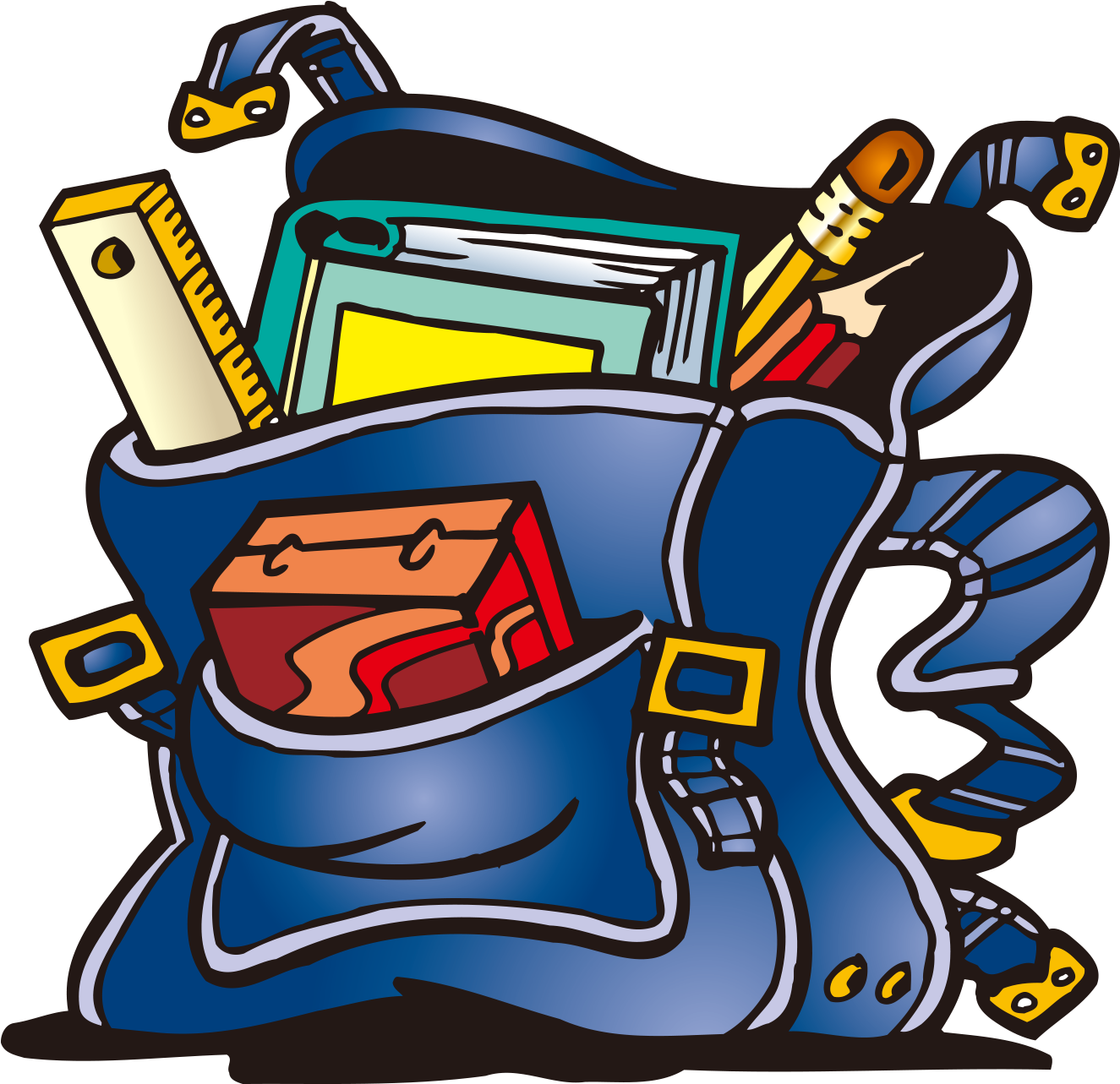 Backpack School Bag Clip Art - Backpack School Bag Clip Art (2000x2000)