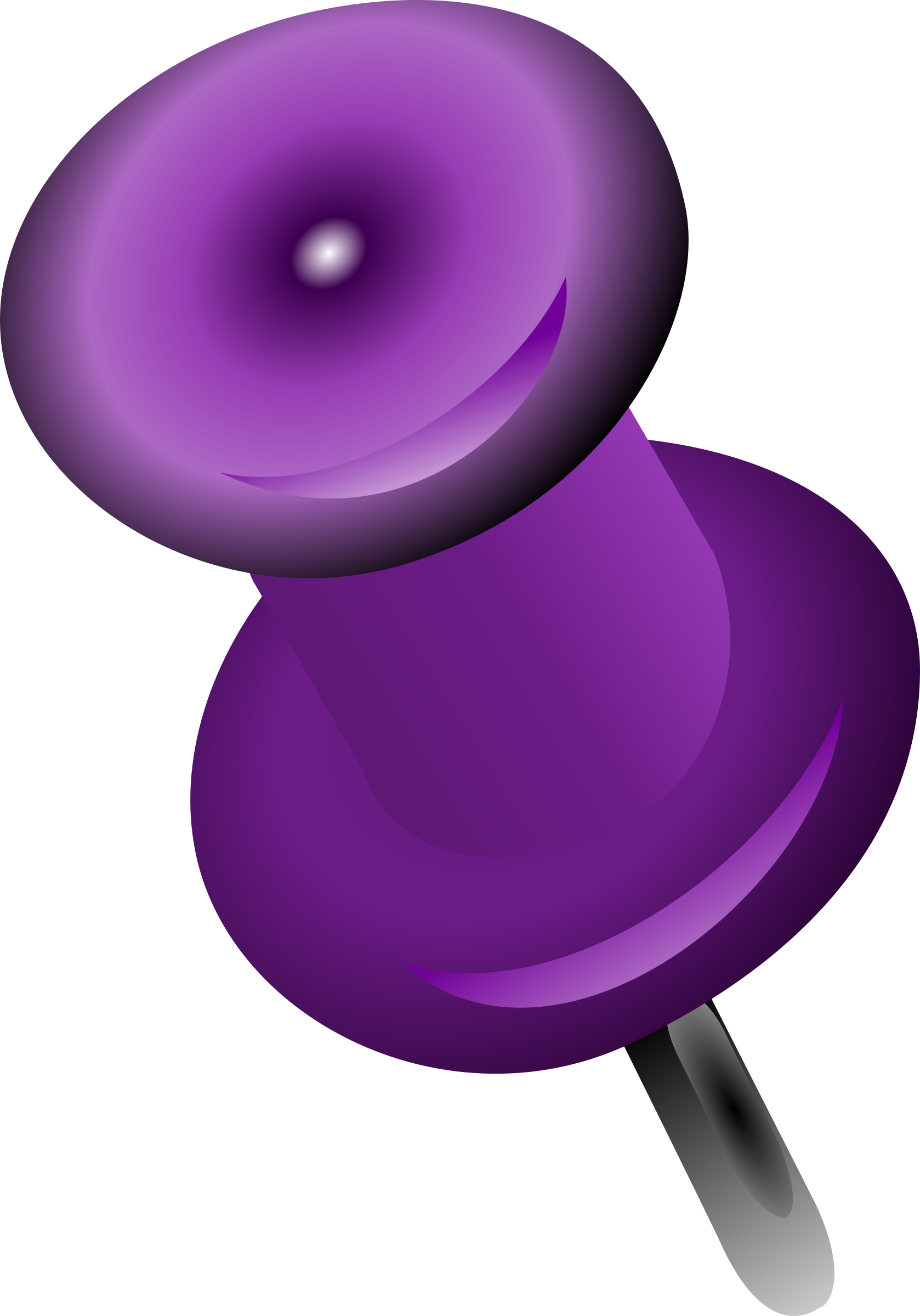 Punaise Mauve By Defaz36 - Purple Push Pin Transparent Background (1678x2400)