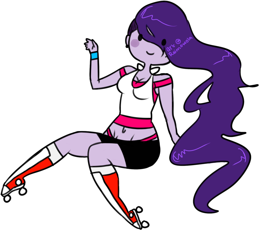 Roller Skate Princess By Orchidi - Adventure Time Roller Skate (900x788)