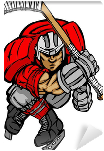 Hockey Player Skating Vector Cartoon Wall Mural • Pixers® - Ice Hockey Tablet - Ipad Air 1 (vertical) (400x400)