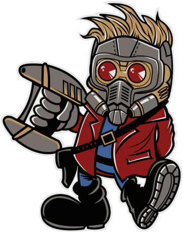 Awesome 'star Lord Vintage Cartoon Style' Design On - Star Lord Cartoon Png (630x630)