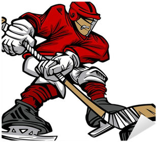 Cartoon Hockey Player Skating Vector Sticker • Pixers® - Cartoon Hockey Player Png (400x400)
