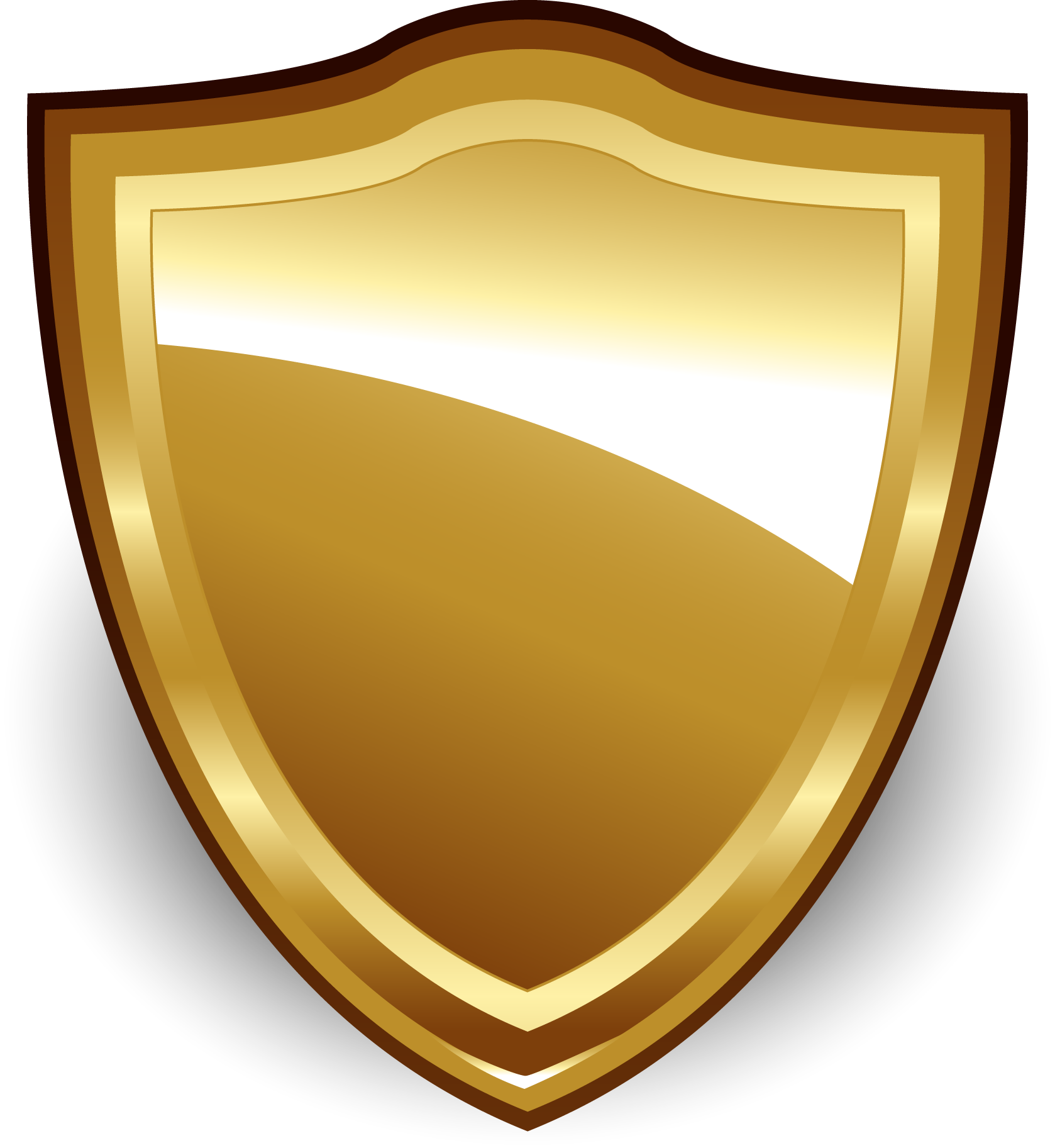 Badge Gold Euclidean Vector - Golden Shield Png (1678x1825)