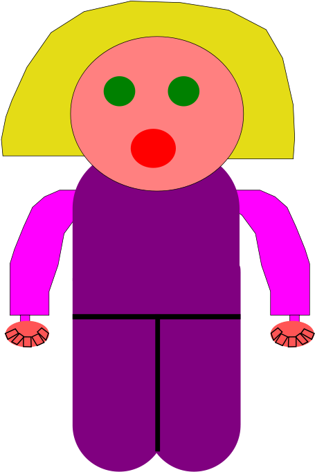 Cartoon Girl Clip Art - Inkscape (566x800)