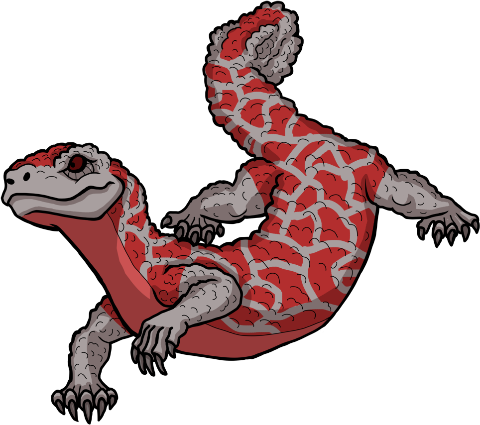 Godzillakiryu91 Retains All The Rights To Rayken, And - Transparent Gila Monster Cartoon (1000x950)