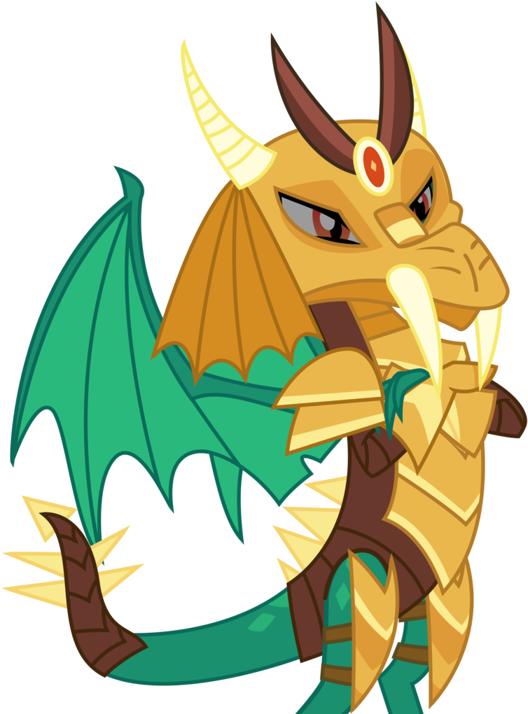 Sketchmcreations, Crossed Arms, Disguise, Dragon, Dragon - Mlp Ember The Dragon Transparent In Gold Armor (769x1024)