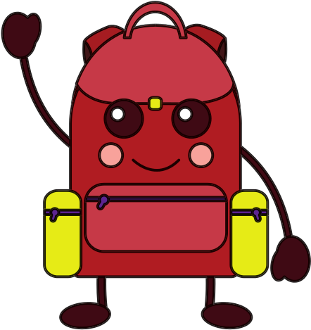 Happy Backpack School Supplies Kawaii Icon Image - Math Cartoon Character (550x550)