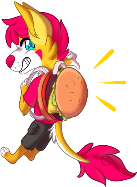 Cheeseburger Backpack Cheeseburger Backpack By Xshadowstar - Cartoon (528x656)