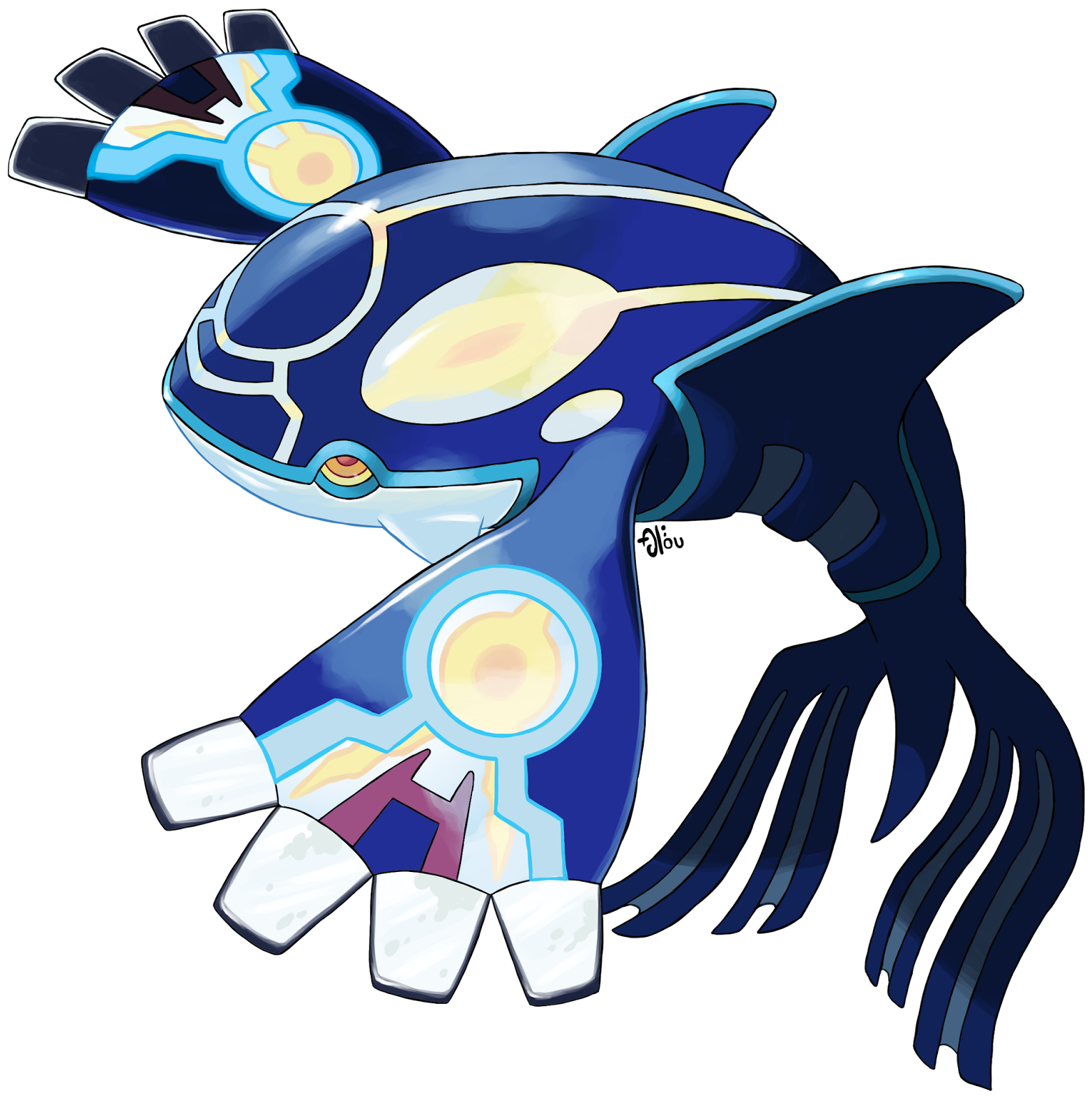 Thats A Kyogre In Disguise - Kyogre Mega (1600x1600)