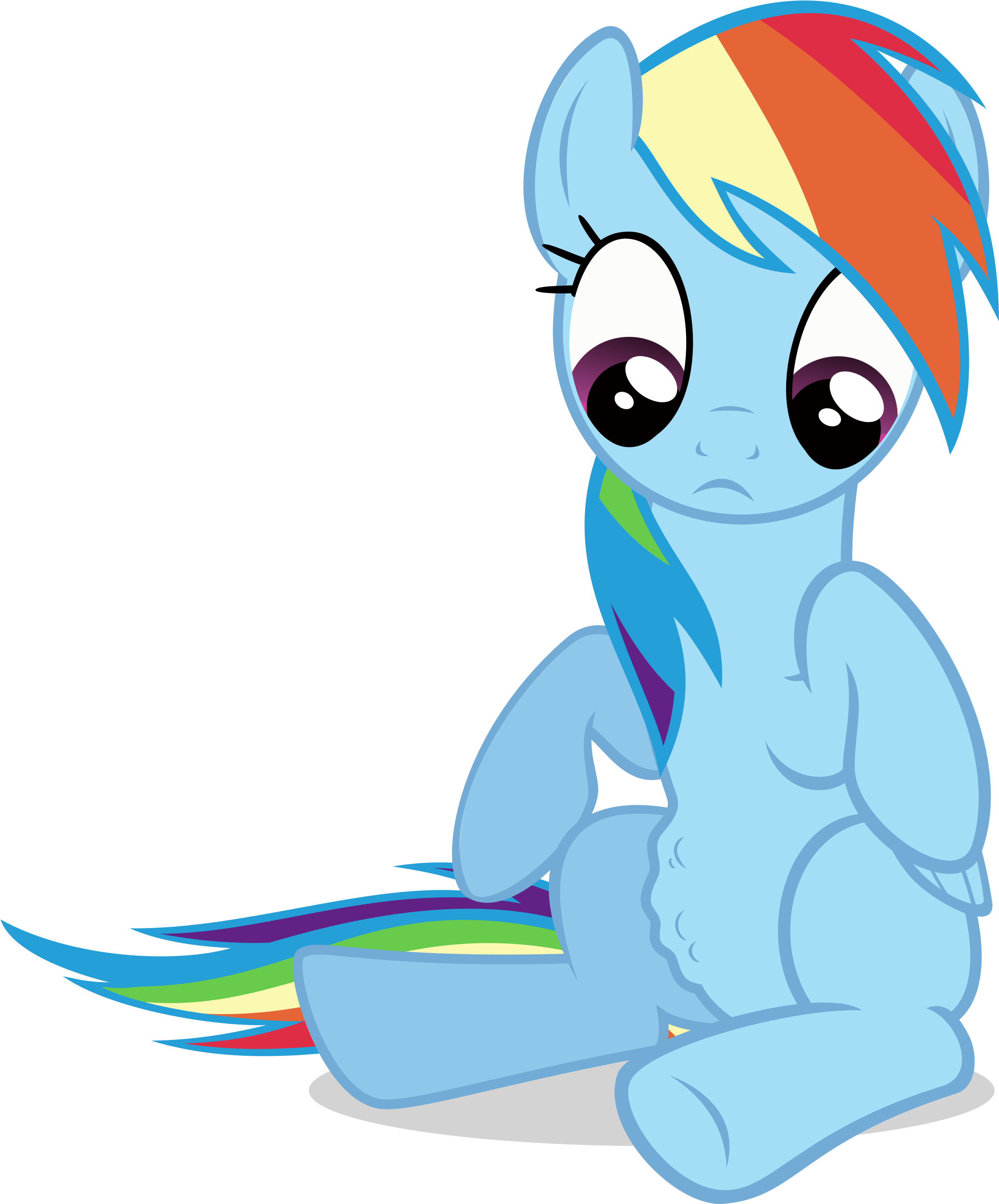 The Tummy Lion By Comeha - Rainbow Dash Stomach Growl (864x1024)