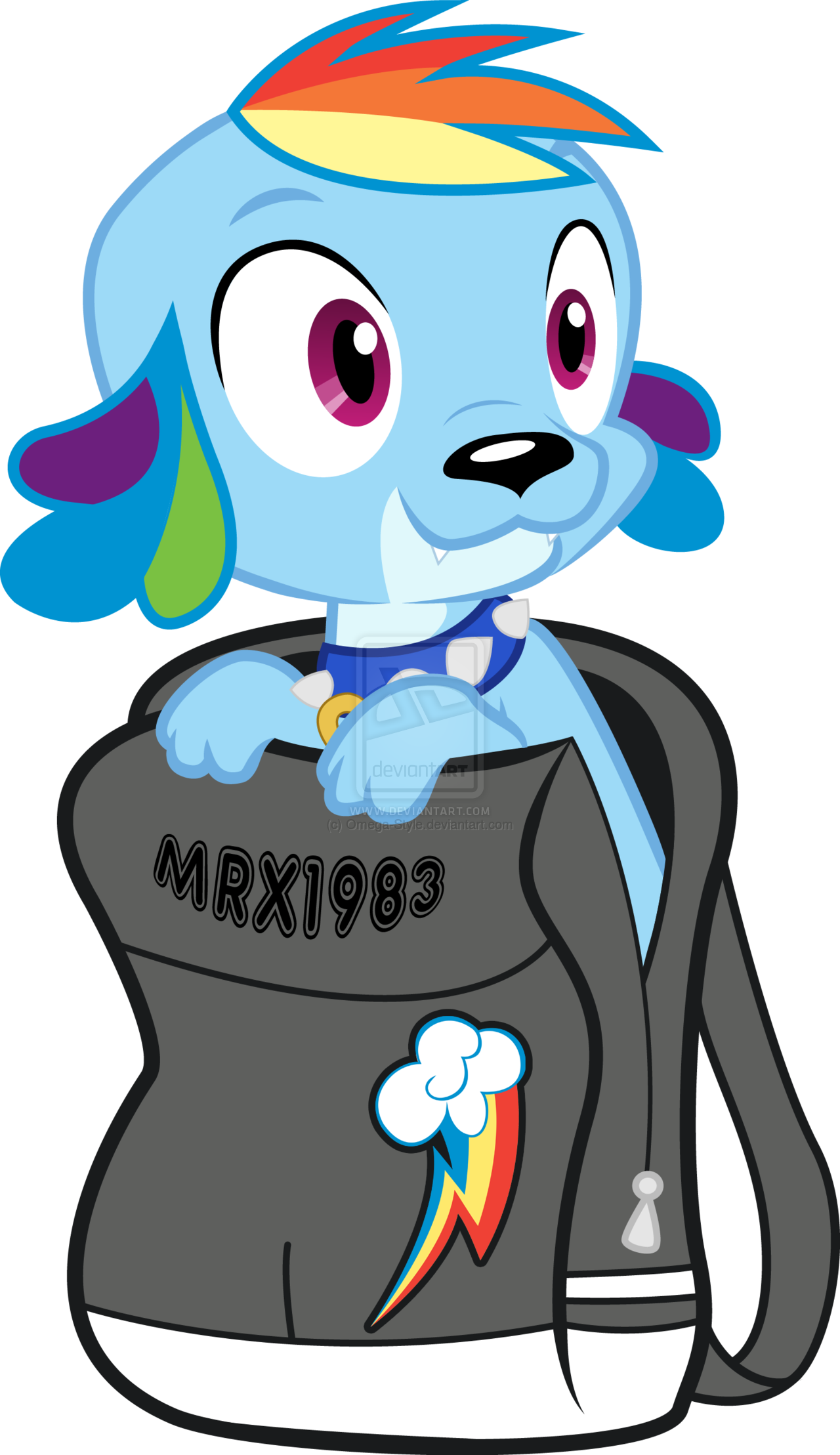 Omega-style, Backpack, Dog, Equestria Girls, Rainbow - Rainbow Dash As A Dog (1280x2217)