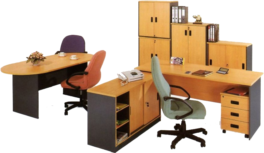 Beautiful Computer Blue Office Desk Chair Cartoon Furniture - Office Furniture Png Files (976x604)
