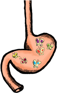 Finger Line Stomach Clip Art - Finger Line Stomach Clip Art (674x518)