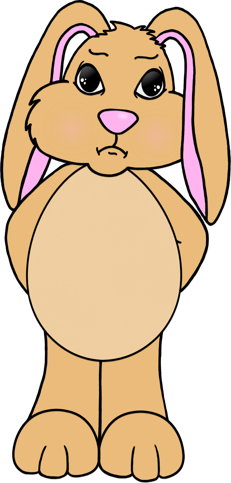 Sad Bunny Clipart - Little Bunny Foo Foo Clip Art (767x1600)