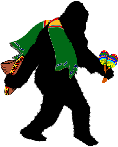 Bleed Area May Not Be Visible - Sasquatch Silhouette (600x600)