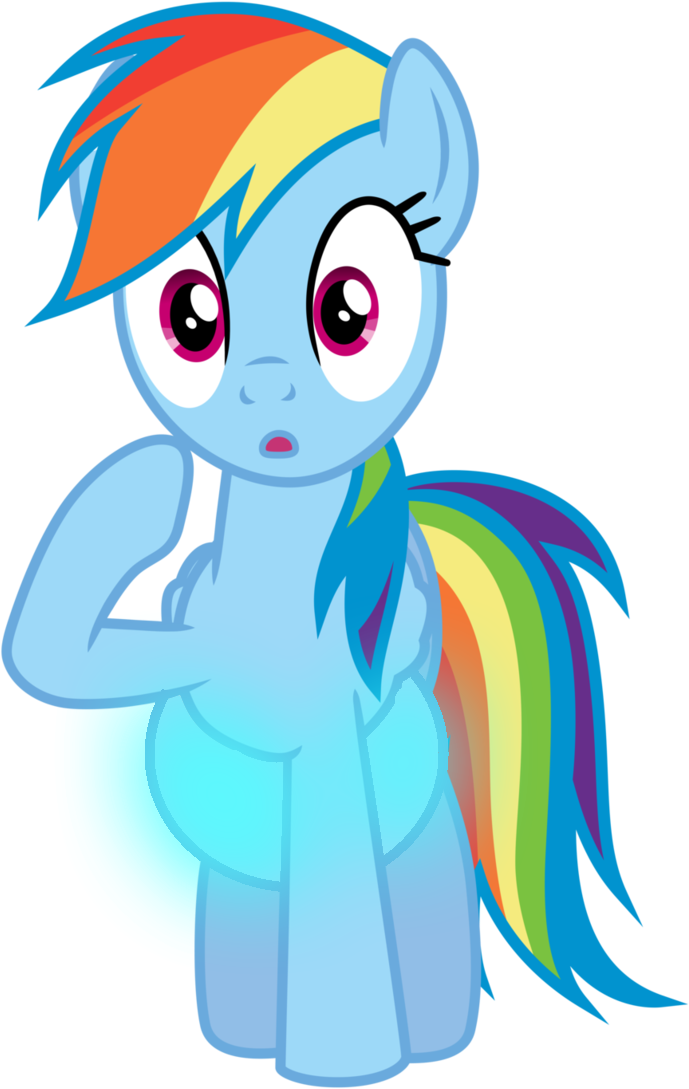 Is Eet Just Me Or Eez My Tummy Glowing By Dashievore - My Little Pony Pregnant Rainbow Dash (718x1111)
