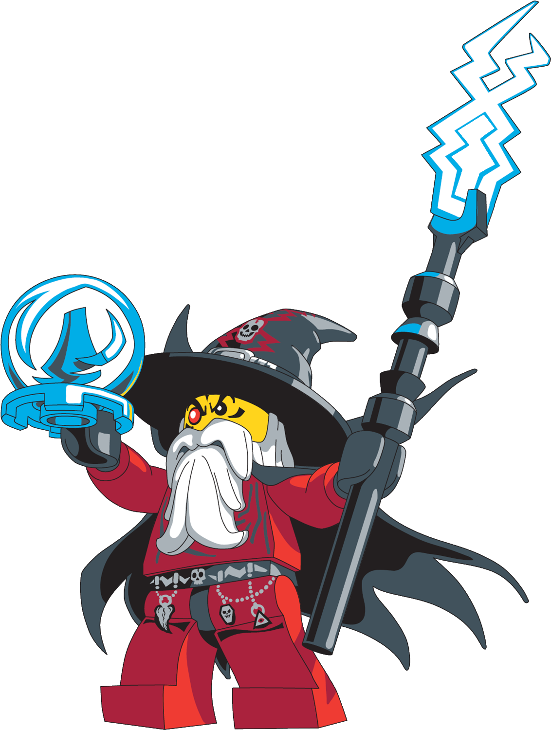 Evil Wizard - Lego The Adventures Of Clutch Powers Mallock (1502x1634)