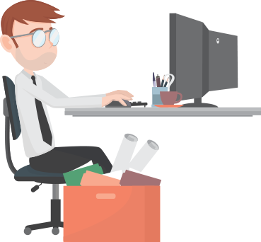 Join High Demand Course Of Digital Marketing And You - Cartoon Officedesk (369x342)