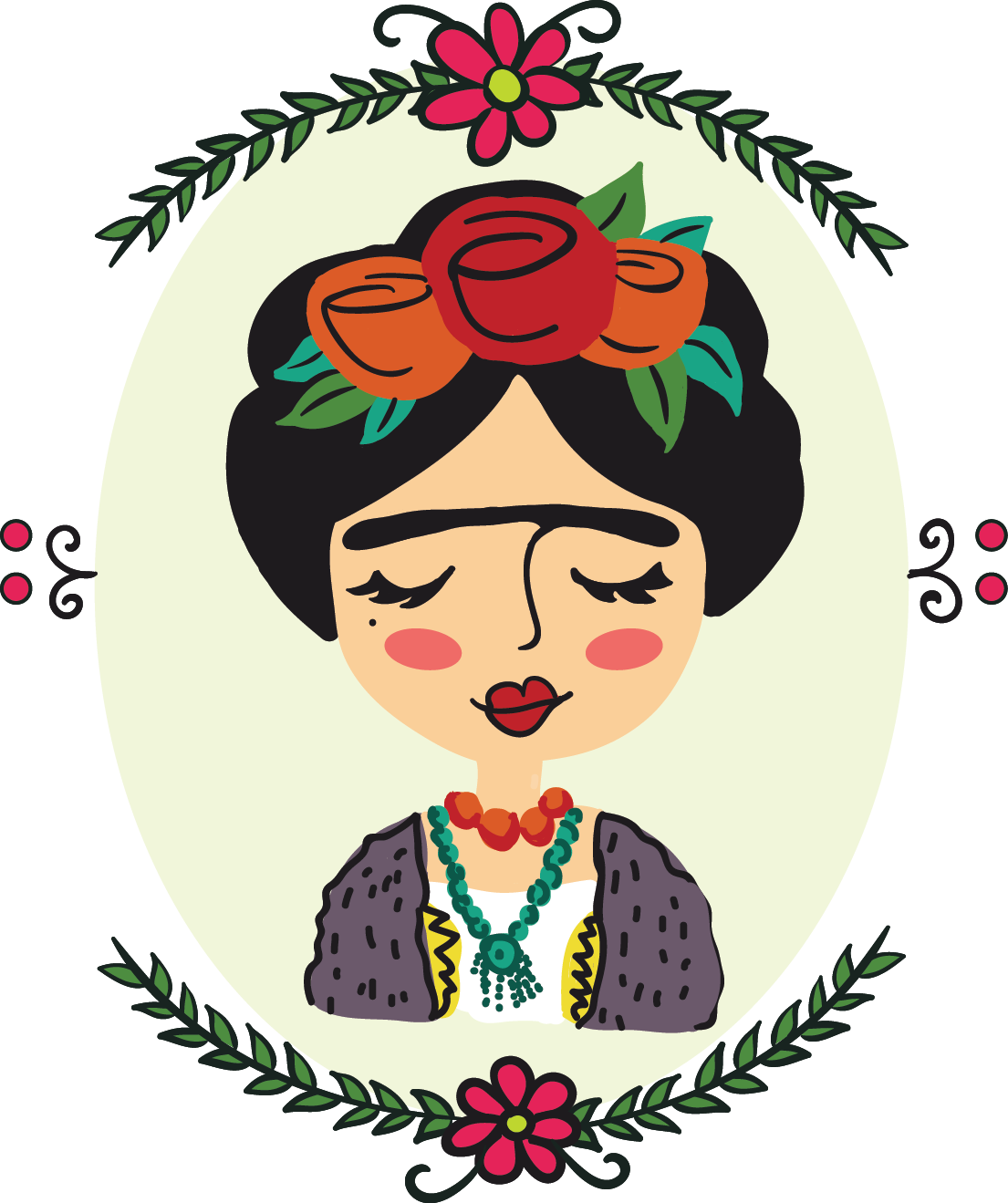 Frida Kahlo Illustration On Behance - Frida Kahlo Illustration (1105x1319)