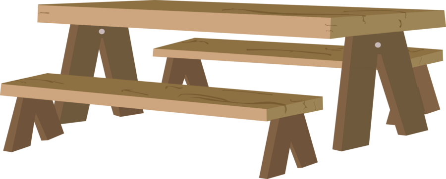 Picnic Table - Free Transparent Picnic Table Clipart (900x362)