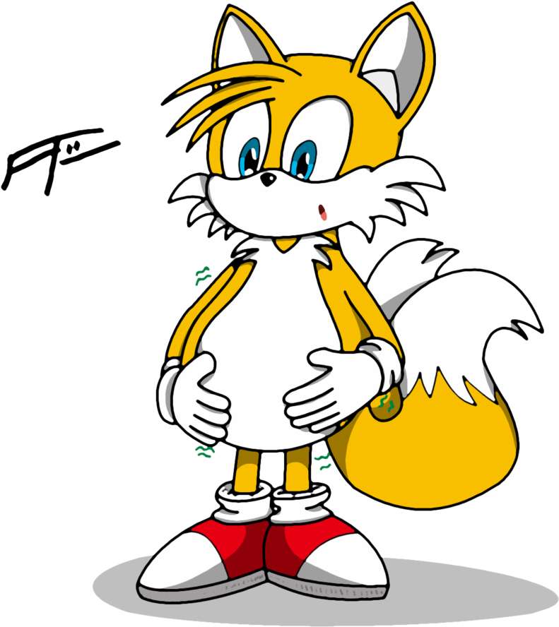 I Guess I Need Something To Settle My Stomach By Frankrt - Tails The Fox Stomach (900x950)