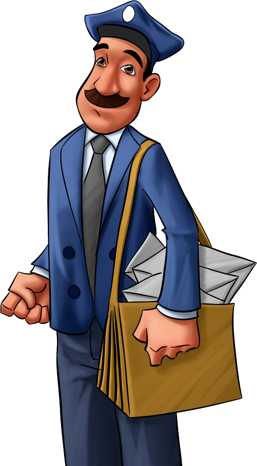 This High Quality Free Png Image Without Any Background - Mail Carrier (505x915)