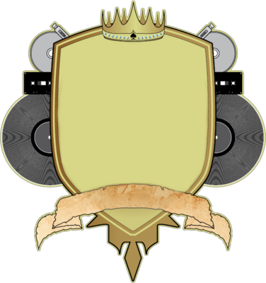 로얄 음악 방패 Psd, 벡터 이미지 - Music Shield Logo Png (376x400)