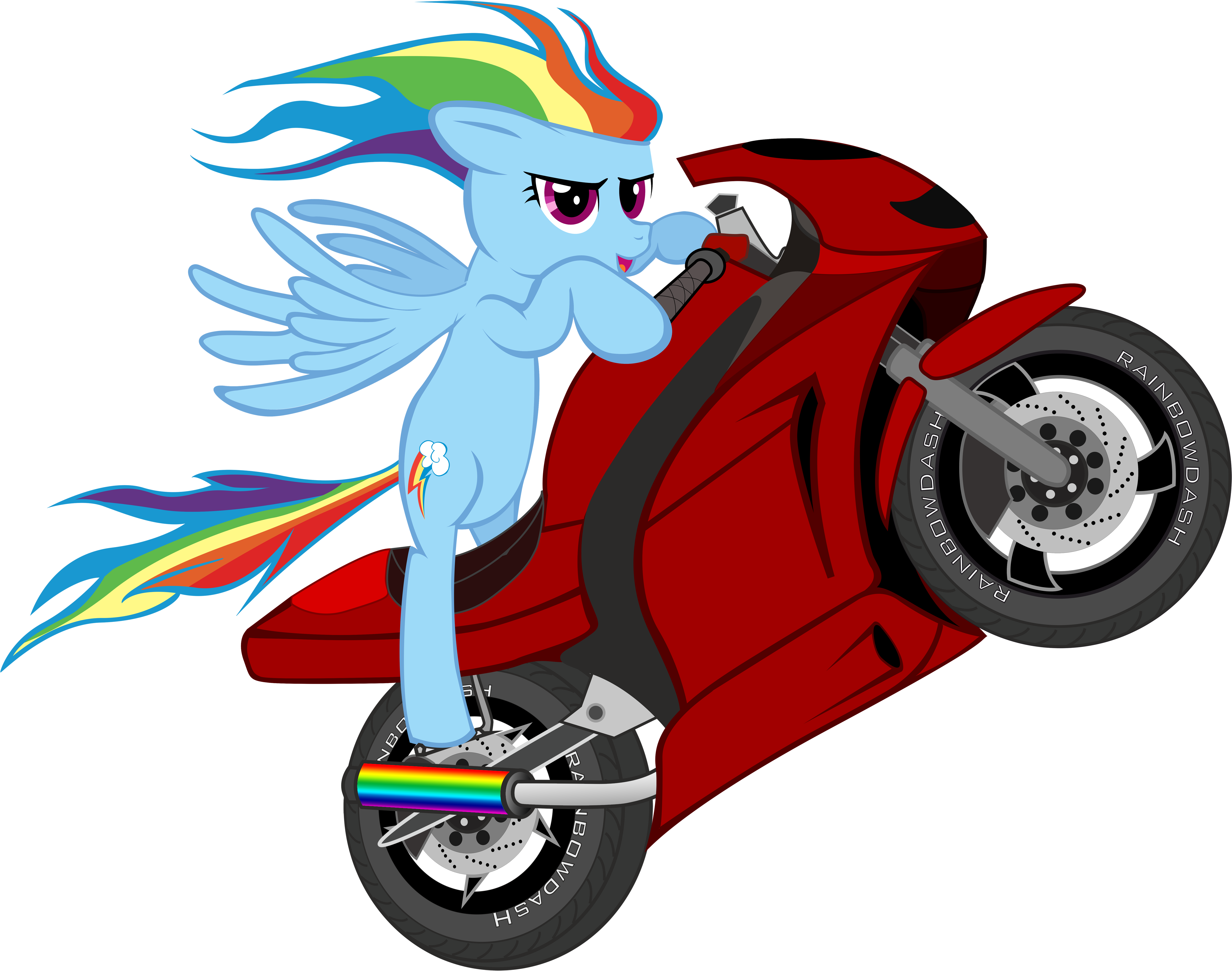 Rainbowdash Wheelie Vector By Poperok Rainbowdash Wheelie - Wheelie Png (4795x4000)
