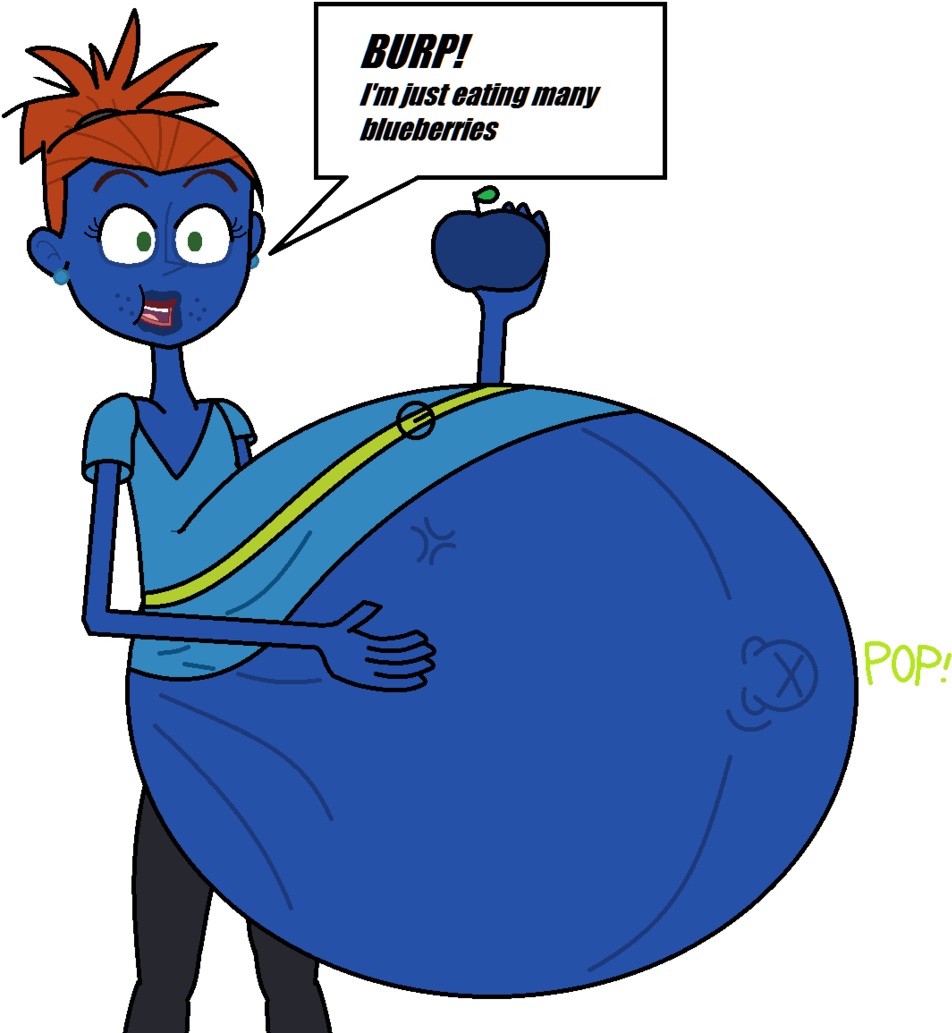Amanda's Blueberry Belly By Angry-signs - Amanda Belly Inflation (1024x1041)