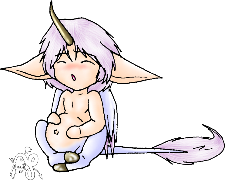 Tummy By Purplelemon - Cartoon (749x598)