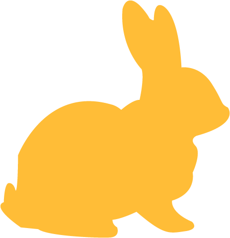 No Animal Testing - Bunny Silhouette (500x500)