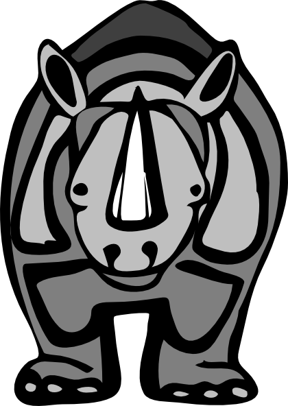 Cartoon Rhinoceros - Cartoon Rhinoceros (420x592)