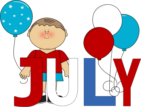 Inspirational Clipart Months July Clipart Cliparts - Months Of The Year July (450x342)