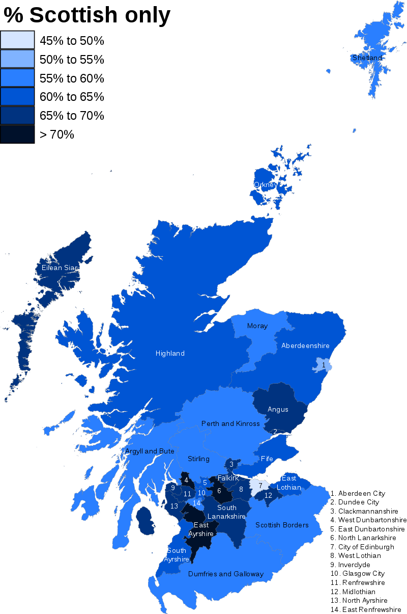 Map Showing The Percentage Of The Population That Identifies - Caol Ila Distillery (800x1205)