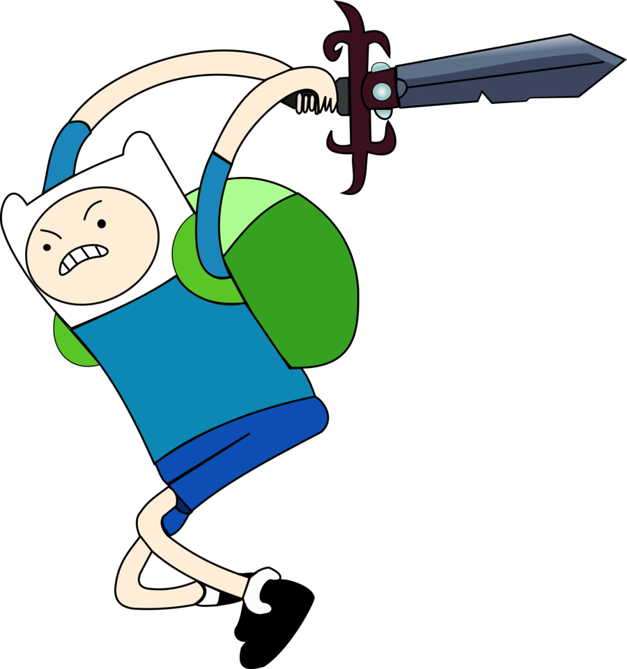 Sword Clipart Adventure Time - Adventure Time Finn With Sword (900x960)