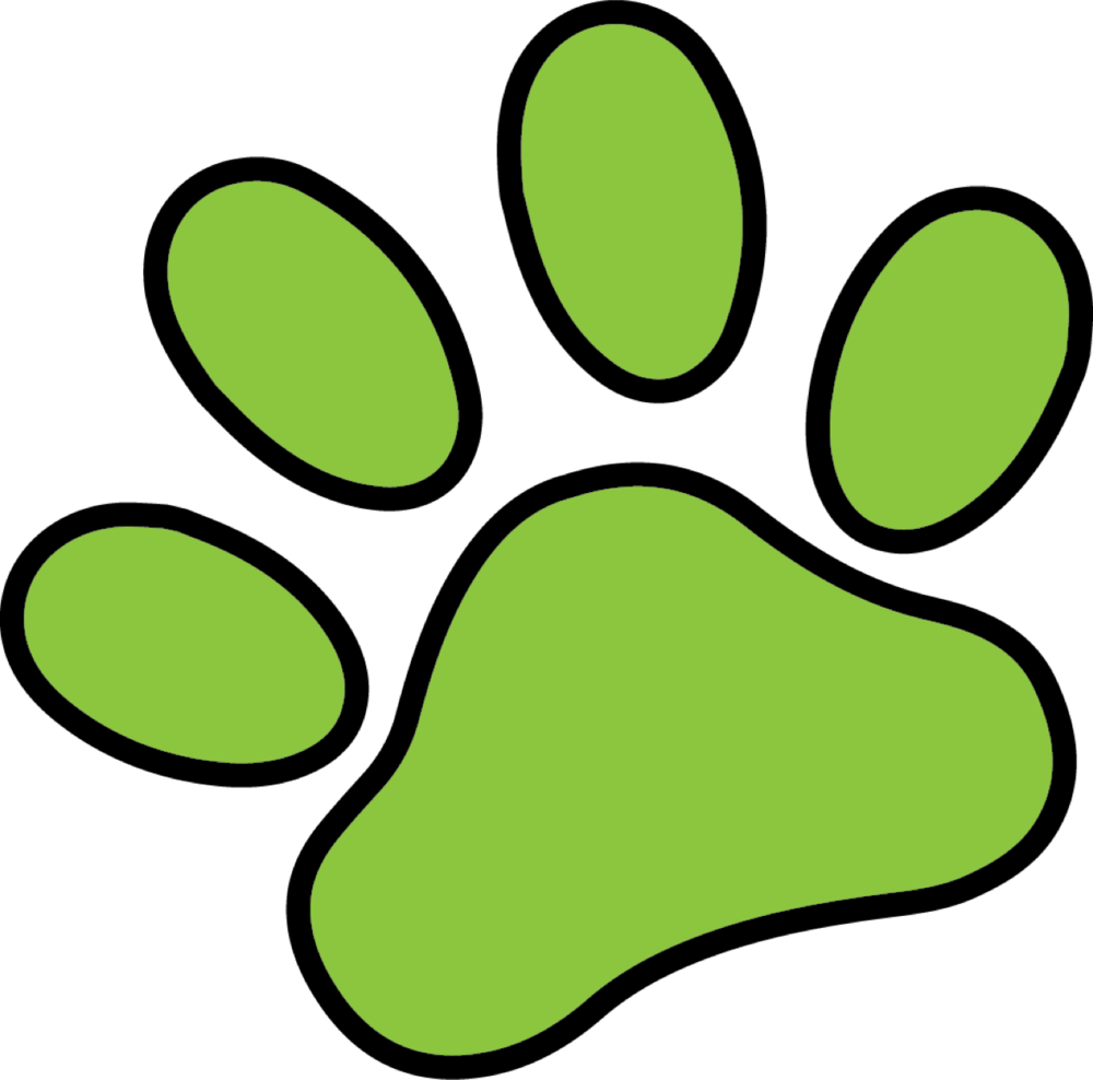 Green Paw Small - Paw (1000x988)