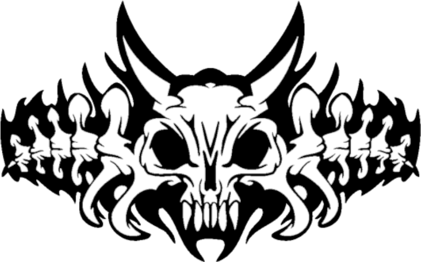 Sign Print Graphix - Sticker Art Of Skull (850x566)