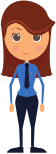 Female Security Guard Cartoon Character - Security Guard (550x550)