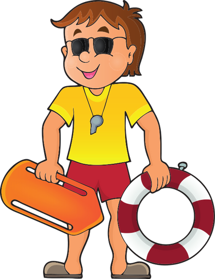 Life Guard Man - Vector Graphics (424x550)